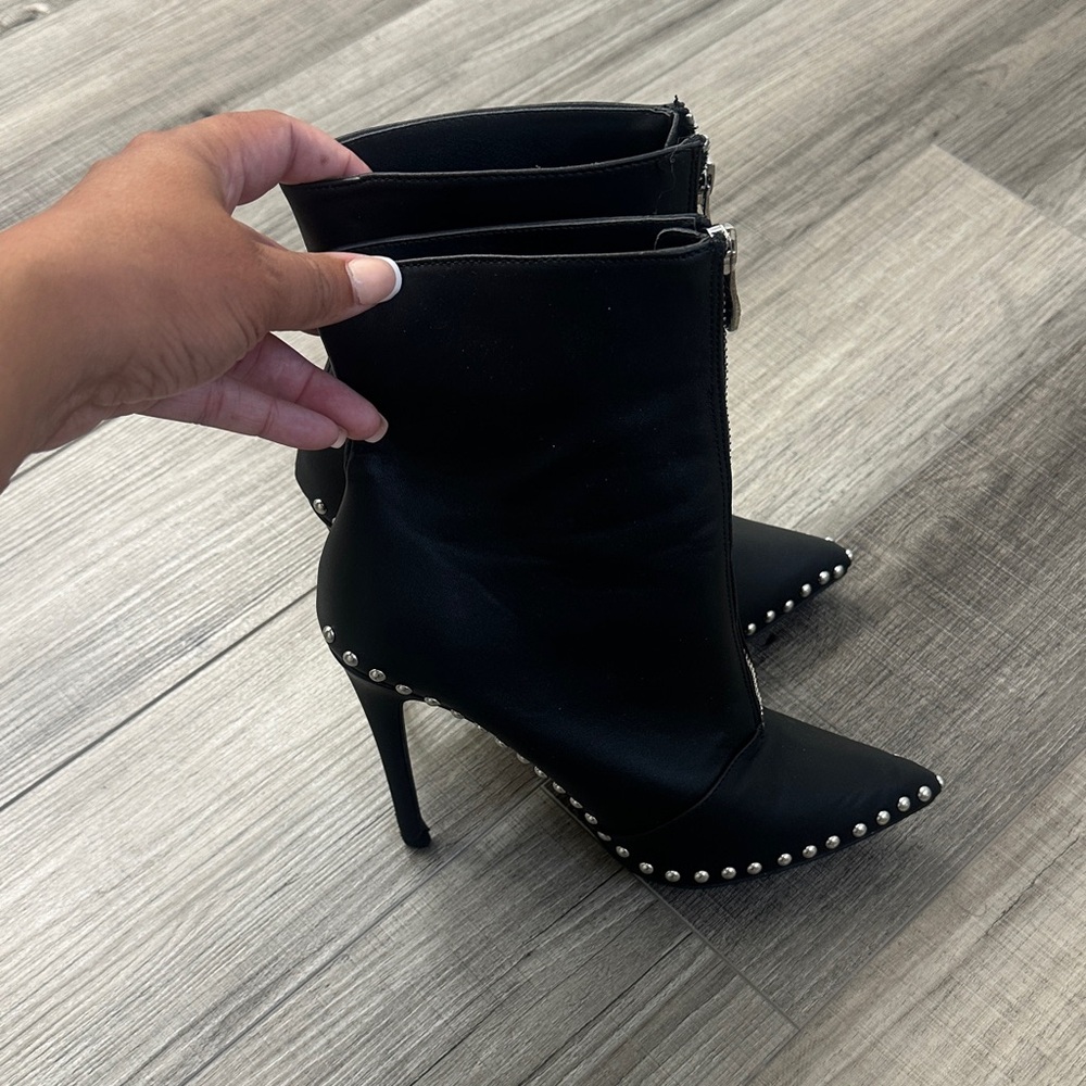 Black Studded Ankle Boots